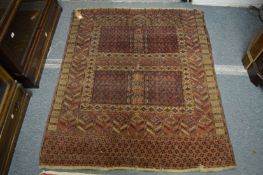 An old Tekke rug, 145cm x 120cm.