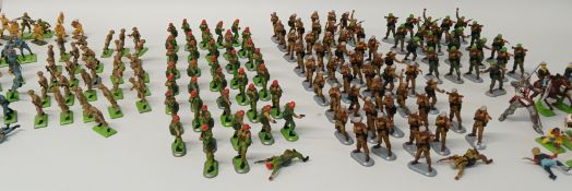 Over 100 Britains deetail & Super deetail military  / soldier plastic figures and cowboys and