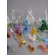 Collection of lampwork style glass animals includes swans, cockerels, horses, sweets etc - Image 3 of 7