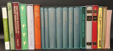 Selection of Folio Society hard back novels, with dust covers, including Charlotte Bronte box set,