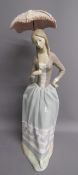 Lladro 'Harmony with Parasol' 4805 lady with umbrella - approx. 48cm x 18cm x 14cm