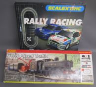 Hornby GWR Mixed Traffic R1037 train set and Scalextric Rally racing (both untested)