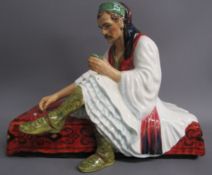 'Albanian Dice Thrower' by studio potter Reg Johnson - approx. 14.5cm x 19cm x 12cm