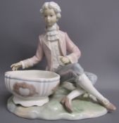 Lladro 'Boy Jeweler' 4714 boy with jewellery bowl - approx. 18cm x 18cm x 13cm
