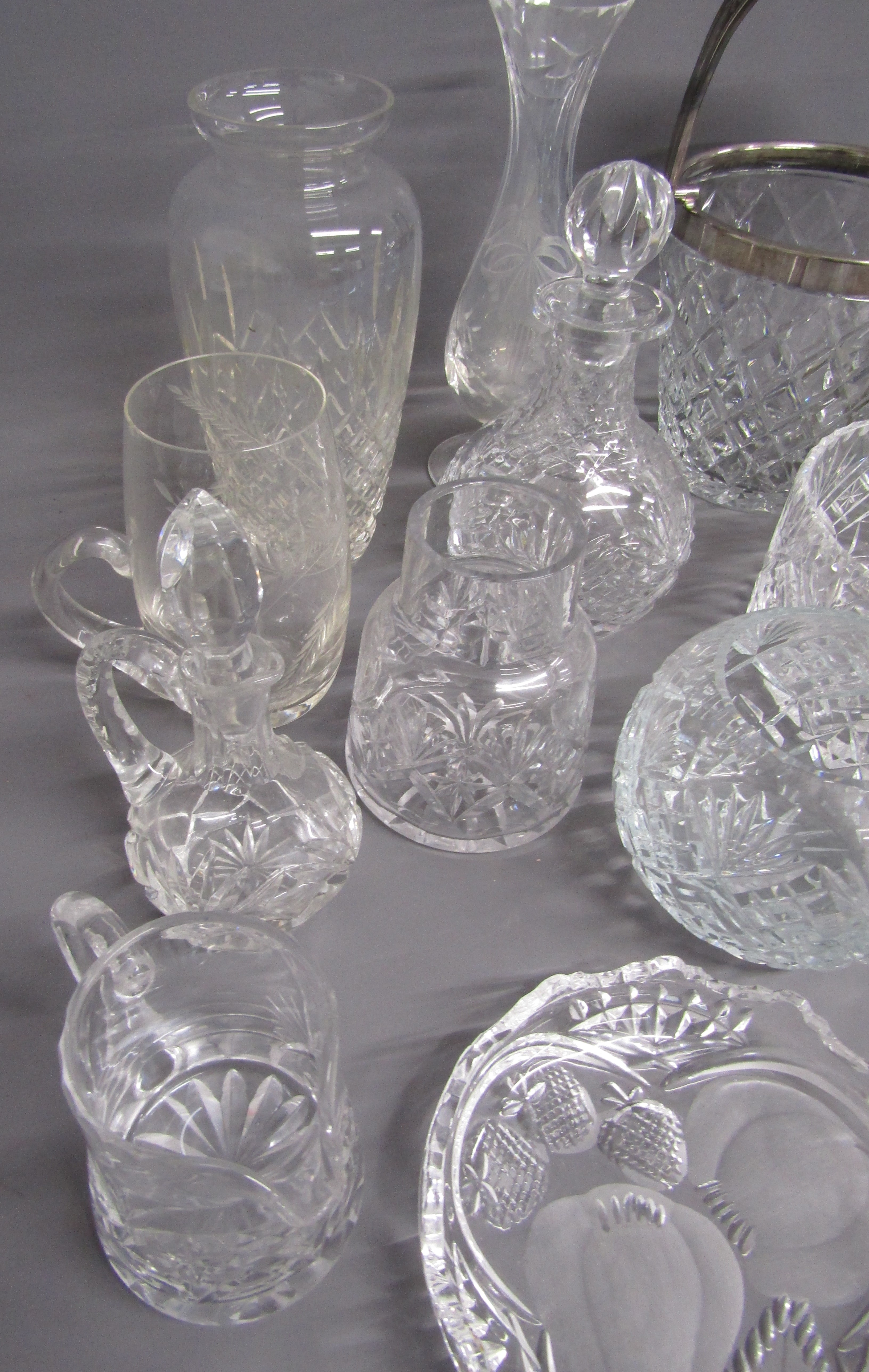 Collection of crystal glasseware includes Royal Doulton & Brierley, ice bucket, vases, jugs, etc - Image 2 of 6