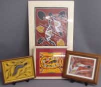 Aboriginal art including Doonoree, Danuwungga & Terry Moscoa 'Freshwater Dreaming'