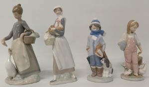 4 Lladro figurines 