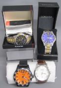 4 gents watches - Accurist SR621SW - Sekonda 1440 - Oceanaut OC2712 - Hugo Boss