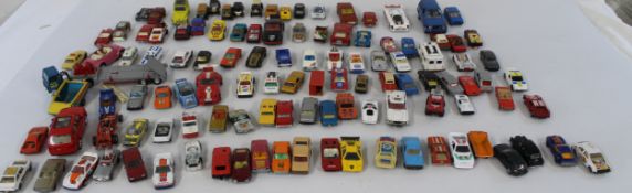 Selection of  play worn diecast models (approx 115) -by  Matchbox, Lesney, Corgi, Majorette etc.