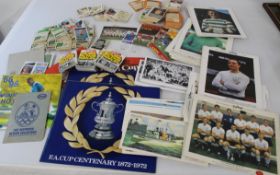Football ephemera including A & BC football cards, Goal Action Replays, Esso Squelchers, Typhoo
