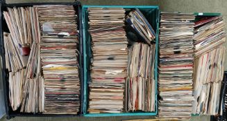 Large collection of 45rpm records (in three boxes)