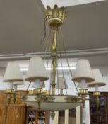 20th century French Empire style light fitting with metal mounts