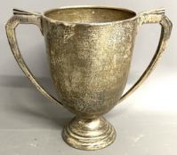 Edward Barnard & Son London 1938 silver trophy cup engraved 'Bowls Charity Challenge Cup Presented