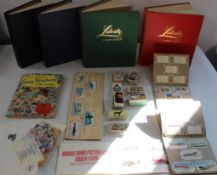 Five stamp albums and loose stamps, selection of Wills, Players, Churchman, Gallagher cigarette