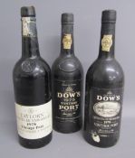 3 bottles port - 1978 Taylor's Quinta de Vargellas - 1975 Dow's & 1979 Dow's Quinta Do Bomfim