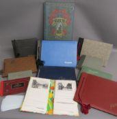 10 empty photographs albums, one album with Louth flood re-printed photographs and a scrap book