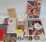 Selection of Royal commemorative ware including ticket and programme to Coronation of Elizabeth