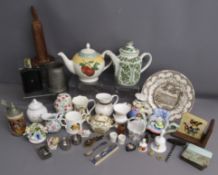 Collection of items includes - teapots, ginger jars, cups, plate, tankards etc