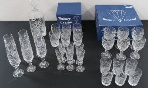 Selection of cut glass and lead crystal including Tutbury Crystal and Edinburgh Crystal