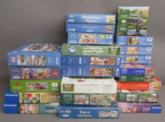 Jigsaws includes Gibsons - Corner Piece - Falcon - Ravensburger - mostly 500 - some 4 x 500 and