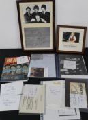 Beatles memorabilia - includes Paul McCartney, John Lennon, autograph signed 
