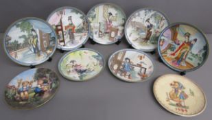 Chinese Imperial Jingdezhen Porcelain collector plates & 2 Goebel Hummel plates