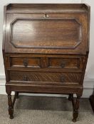 1930's oak bureau W 67cm D 38cm