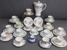 Shelley tea trio pieces - includes Spring Bouquet trio and teapot - pair Wild Flowers -