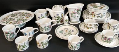 Quantity of Portmeirion Botanic Garden pottery including large tazza, casserole & vase etc.