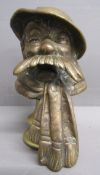 Bruce Bairnsfather 'Old Bill' car mascot - bronze figure head with signature to rim of hat on