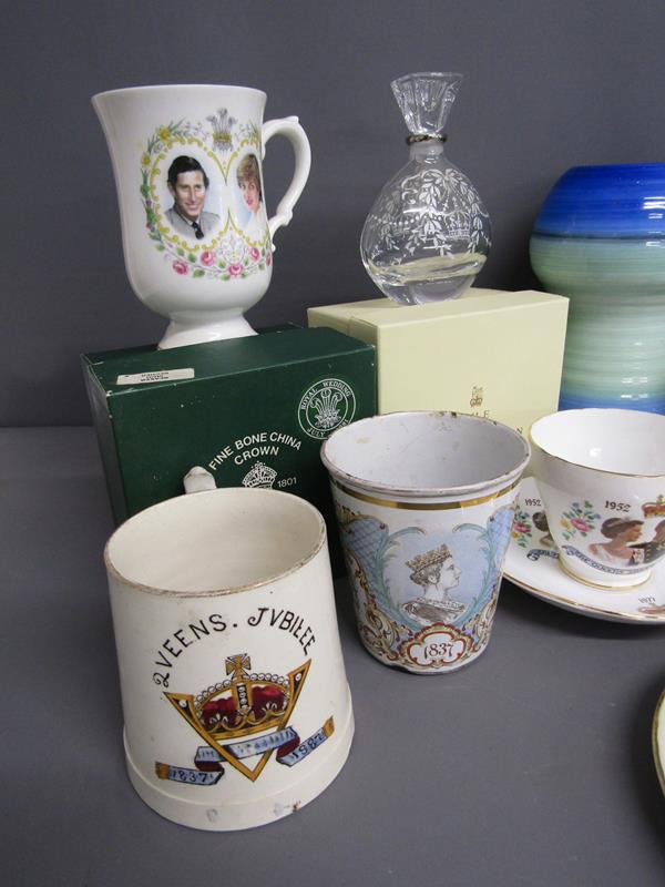 Shelley blue & green vase - J H W & Sons jug Mason's Mandarin jugs - Royal Minton conserve pot - - Image 2 of 4