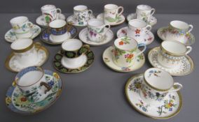 Coffee cans & saucers includes - Plant Tuscan China 9314, 9143, 4355, 6057, 9640  - Fenton 5506 -