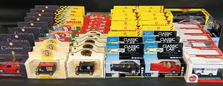 Quantity of die cast cars in original boxes including Classic Car Model Collection (6), Shell