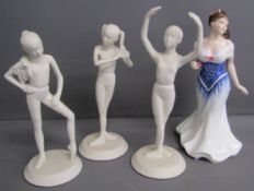 3 The Royal Ballet By Brenda Naylor bisque figures - Testing Pointes - Braiding Hair - Fifth
