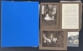 Cottingley Fairies. From the 1920 pamphlet: two photographs Frances and the fairies embossed '