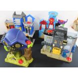 Fisher Price Imaginext DC Super friends Batman character toy sets, including , Jail, Hall of Doom,