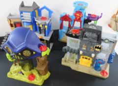 Fisher Price Imaginext DC Super friends Batman character toy sets, including , Jail, Hall of Doom,