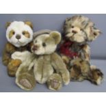 3 Charlie Bears - Isabelle Lee Anniversary Ross - Heather Lyell Regan - limited edition 667/3000