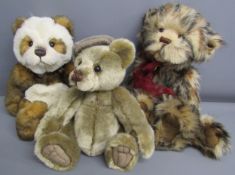 3 Charlie Bears - Isabelle Lee Anniversary Ross - Heather Lyell Regan - limited edition 667/3000