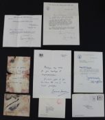 Thank you letters written by previous Prime Ministers and MP's, some with envelopes. Winston