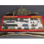 Hornby B.R. Express Freight electric train set - card station and Peco streamline track