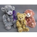 3 Charlie Bears - Heather Lyell Pattercake - Isabelle Lee Darcy & Edith