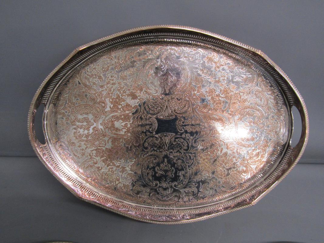 Silver plate includes large Viners tray - Viners Commemorative Jubilee tray - boy looking at frog - Image 7 of 8