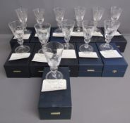 12 Caithness crystal Christmas goblets - complete set of 12 days of Christmas goblets dating