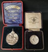 Edwardian 'Hunters' Improvement & National Light Horse Breeding Society' silver medal dated