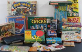 Over 30 different board games including Ker Plunk, World Cup Cricket, table tennis, typewriter,