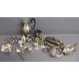 Silver plate includes egg cup and cover, toast rack, Viners cream jug, butter dish and cover,