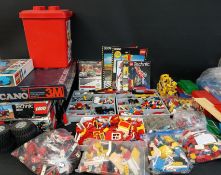 Collection of vintage Lego including boxes and instructions for Lego Technic and Motorised Meccano
