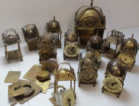 Various clock parts, lantern clock parts & anniversary clock