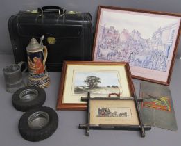 Flight case - Robert Downie Horncastle Horse Fair limited edition print - T Moore watercolour -